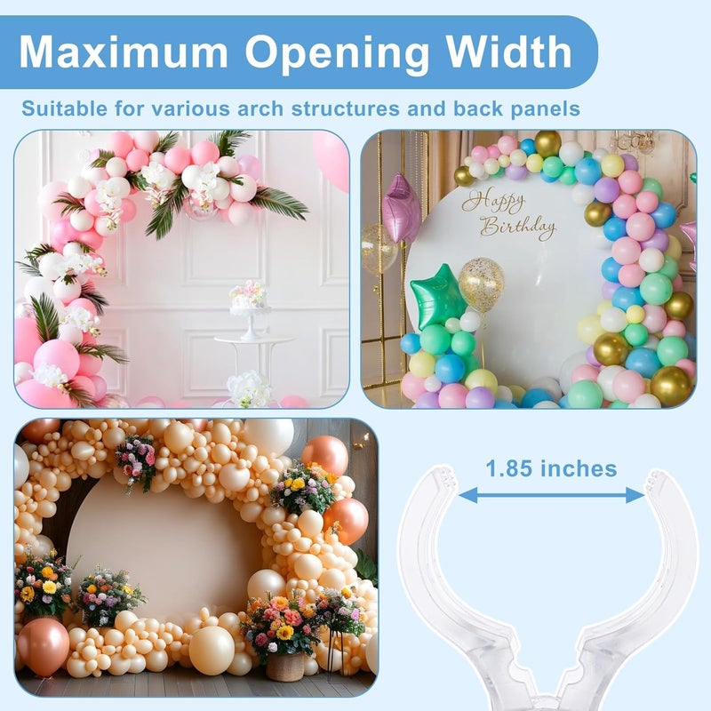 HaiFafafaing 10pcs Balloon Arch Clips Transparent Large Plastic Backdrop Clips Spring Clamps 3.54inch Heavy Duty Clamps For Balloon Arch Crafts Backdrop Stand Woodworking Photography Studios - Image 4